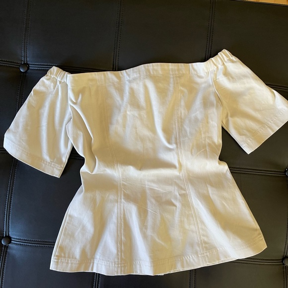 NWT Banana republic khaki off shoulder top - Picture 5 of 7